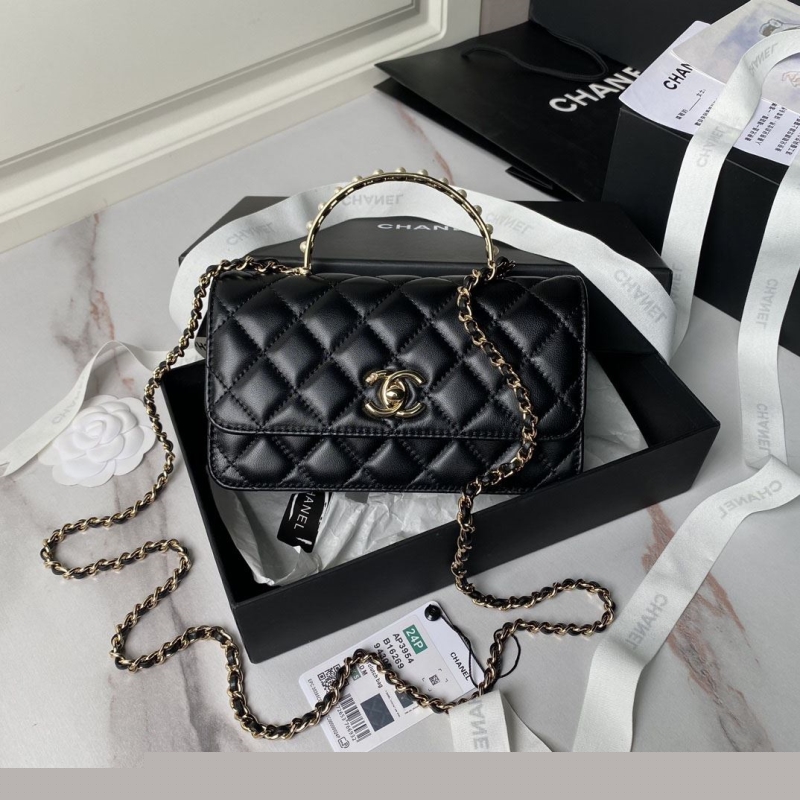 Ch*el top handle bags